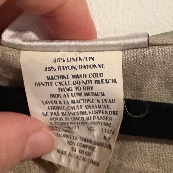 Vintage GLORIA VANDERBILT Linen Rayon Floral Maxi Dress - Picture 5 of 6